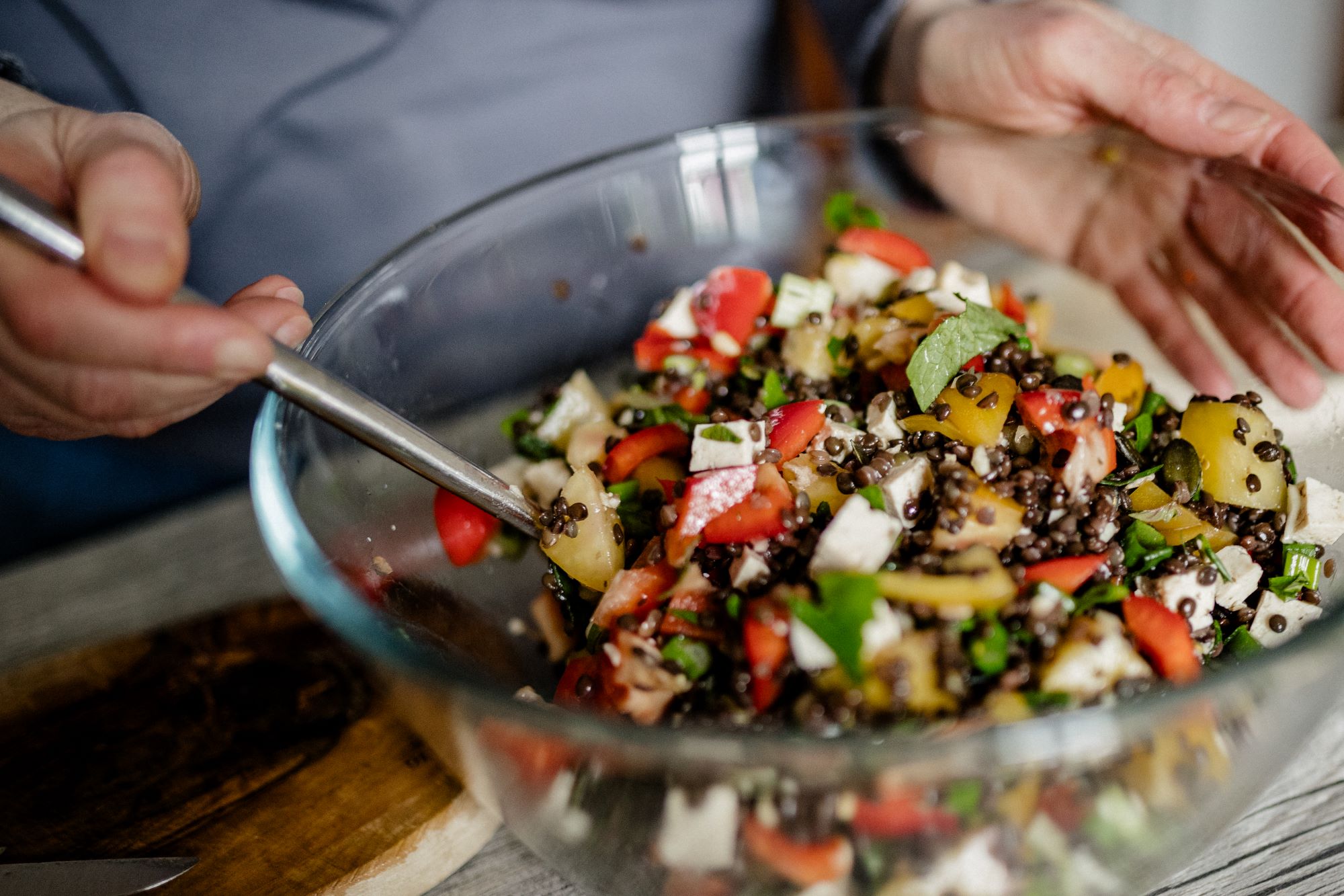 Rezept: Sommerlicher Linsensalat